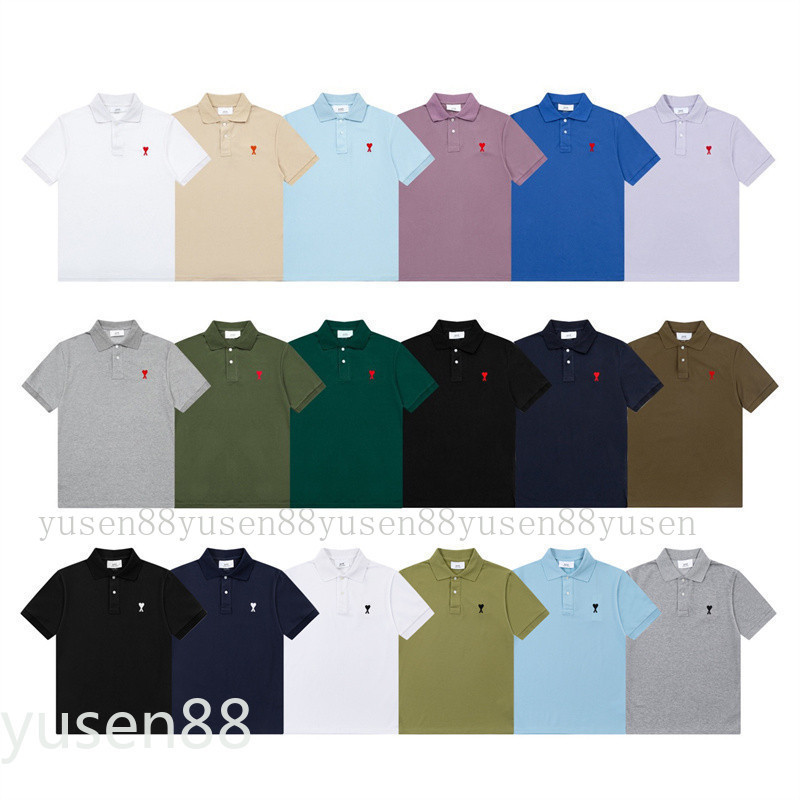 Chất Lượng Cao Bán Chạy * * * Cotton Nguyên Chất Nam Nữ Áo Sơ Mi Polo Họa Tiết Thêu Tay Ngắn Ve Áo Top