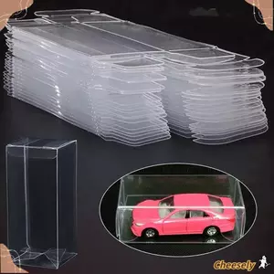 CHEESELY 10 Cái Trưng Bày Bảo Vệ Mô Hình Anime, 1 / 64 Đồ Chơi Mô Hình Xe Ô Tô PVC Mô Hình Hộp Trưng Bày, Chống Bụi Hình Chữ Nhật Đồ Chơi Sắp Xếp Đứng Phù Hợp Với Tomica Limited Hotwheels