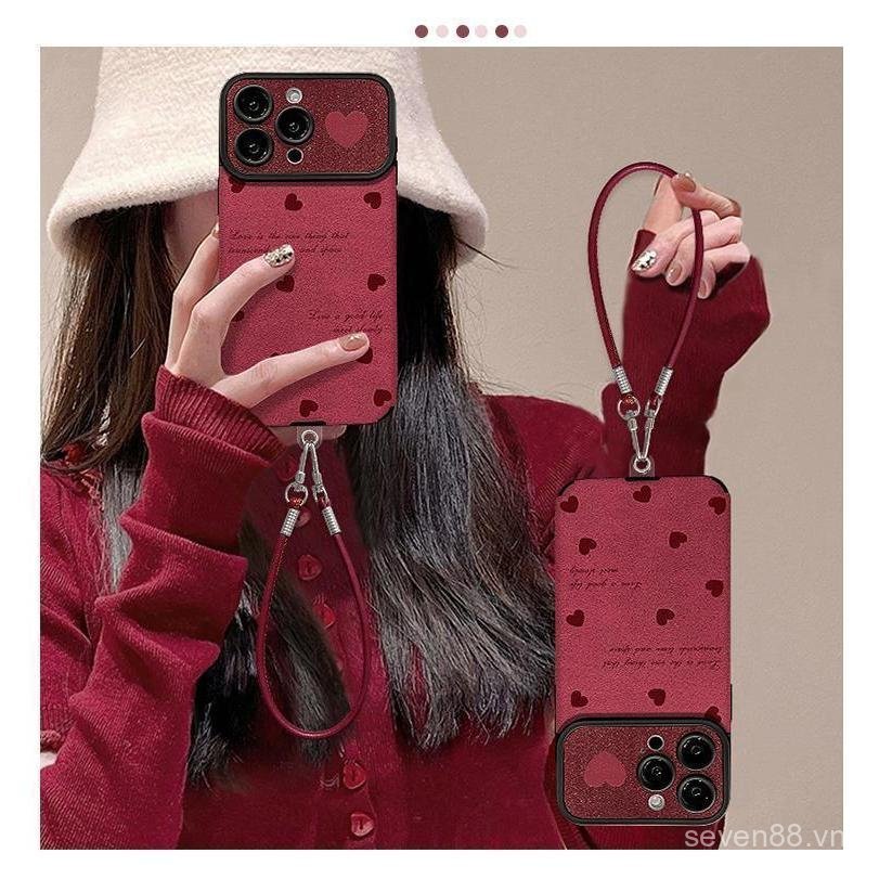 Ốp Điện Thoại Thích Hợp Cho iPhone 11 12 13 14 15 16 17 Pro max Plus Air Red Bow Cửa Sổ Lớn Chống Sốc Vỏ Bảo Vệ Chống Sốc Bao Gồm Tất Cả SSEY