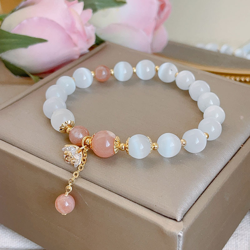Vòng tay đá mắt mèo cá nhân thời trang mới