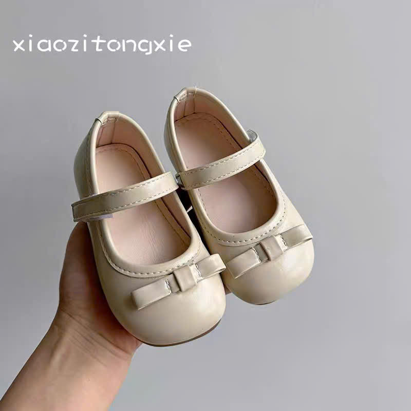 ( hàng sẵn) giày búp bê cho bé gái nơ xinh xắn da PU mềm êm chân chống trượt cho bé từ 1 tuổi v7712 ( có video )