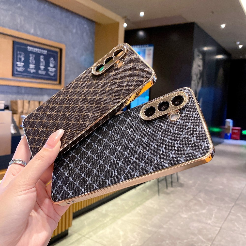 Ốp Điện Thoại Kẻ Sọc Cổ Điển Cho Samsung Galaxy A56 A55 A54 A53 A36 A35 A34 A26 A25 A24 A17 A16 A15 A14 A07 A06 S25 S24 S23 Ultra FE Plus S25 Edge 4G 5G Chống Rơi Thời Trang