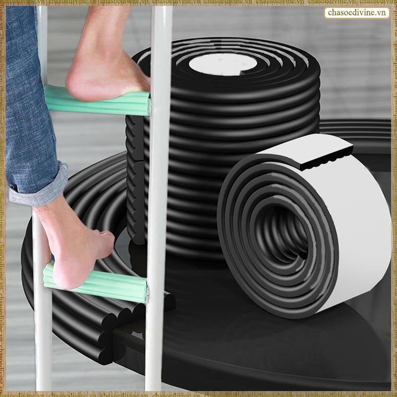 [K O G X] Tấm lót thang giường tầng tầng tự dính cho bậc thang 6,5 Ft cho bậc cầu thang, Tấm bảo vệ cạnh cực mỏng mềm