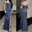 đầm nữ body dáng dài đen trễ vai lụa cao cấp tiệc cưới pháp xinh đầm tiệc cưới dạ hội sang chảnh sexy big size