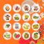 50 sticker, miếng dán TẾT hình tròn, tem niêm phong bao bì quà tặng,CHÚC MỪNG NĂM MỚI