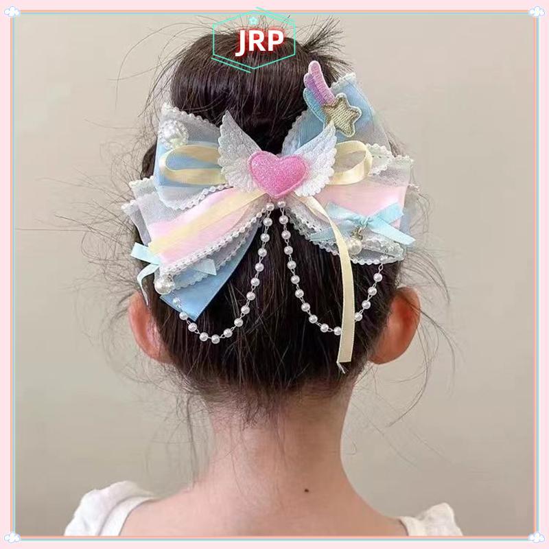 JRP Thời Trang Công Chúa Nơ Kẹp Tóc Barrettes Phụ Kiện Tóc Trẻ Em Dễ Thương Ngọt Ngào Bé Gái Mũ Đội Đầu Tóc JRP