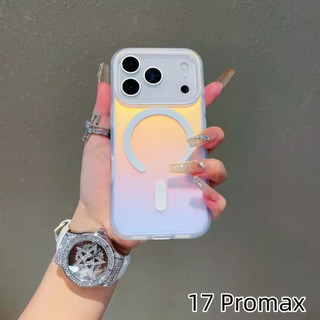 [JLK] Dành Cho Iphone 17 Pro Max Laser Color Matte Phone Case 17Pro Vỏ Từ Tính 17Air Gradient Colors Case Sun Set Sky