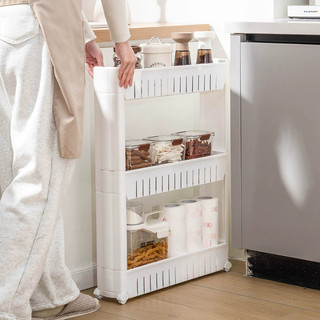 Kệ Khe Hẹp 3–4 Tầng Có Bánh Xe MAISON Kệ Đựng Đồ Đa Năng Tận Dụng Khe Góc Nhỏ Nhà Bếp – Phòng Tắm, Tiết Kiệm Không Gian