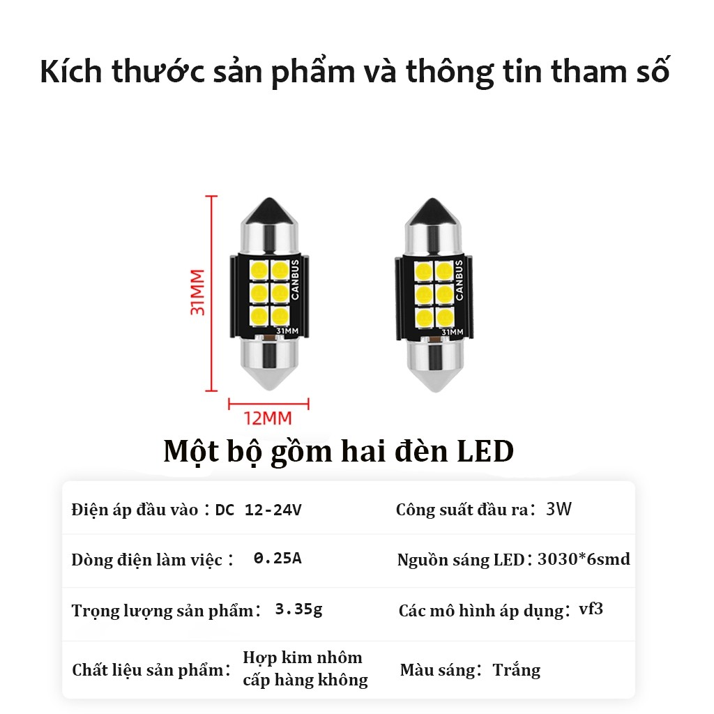 Đèn LED trần chuẩn CANBUS, không lỗi cắm vào là sáng, trần, Đèn led ôtô, Đọc đèn trên nóc xe