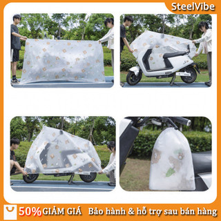 Bạt phủ xe tay ga & xe điện, Bạt Trùm, Xe Máy, Nhựa PEVA trong suốt, In họa tiết, 2m2x1m2