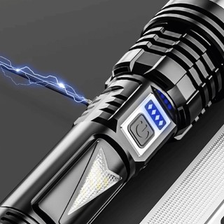 LEDĐèn pin siêu sáng XHP50 Sản phẩm chính hãng-Đèn pin cầm tay Đèn pin công suất cao chống thấm nước chiếu sáng khẩn cấp