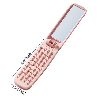 Jay Có Thể Gập Lại Lược Tóc Có Gương Lông Nylon Lược Chải Tóc Lý Tưởng Cho Massage Da Đầu Nhẹ Nhàng Và Dễ Dàng Bảo Quản Trong Túi