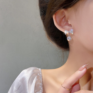 Bông tai nữ thời trang với ngọc trai và kim cương giả, thiết kế tinh tế