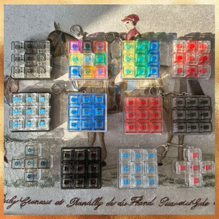4/9 Keys LED Keyboard Fidget Keychain Clicker Button Stress Relief Toy cho người lớn Văn phòng Lo lắng Ngón tay Tập thể dục Keycap cảm giác