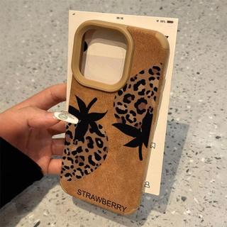 Hai quả dâu báo được áp dụng cho iphone 17p/16pro vỏ điện thoại iPhone15 vỏ vỏ 14promax/13 cao cấp 12/78/xs