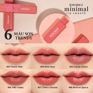 Son Kem Lì Minimal Cathy Doll, Mỏng Mịn Giúp Che Phủ Khuyết Điểm Môi Minimal Lip Smooth 2.7g