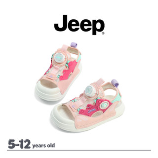 JEEP Phong Cách Mới Bé Trai Bé Gái Đi Biển Giày Thể Thao Mùa Hè Velcro Mở Mũi Thoáng Khí Nhẹ