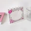 QEARY Flip Up Photocard Giá đỡ, Thẻ thần tượng 3 inch Khung ảnh để bàn trong suốt, Trái tim tình yêu bền bỉ PET Cat Dog Album ảnh Trang trí nội thất
