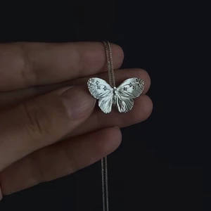 Stardust Bướm Vòng Cổ Nữ Thoáng Mát Cảm Giác Cô Gái Trái Tim Micro Kẻ Sọc Họa Tiết Thủ Công Phù Hợp Với Côn Trùng Mặt Dây Chuyền Xương Đòn Dây Xích