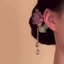 Kẹp tóc tua rua và cổ mũ đội đầu phong cách Trung Hoa với pha lê tím nước nho series Mori - Phụ kiện tóc nữ