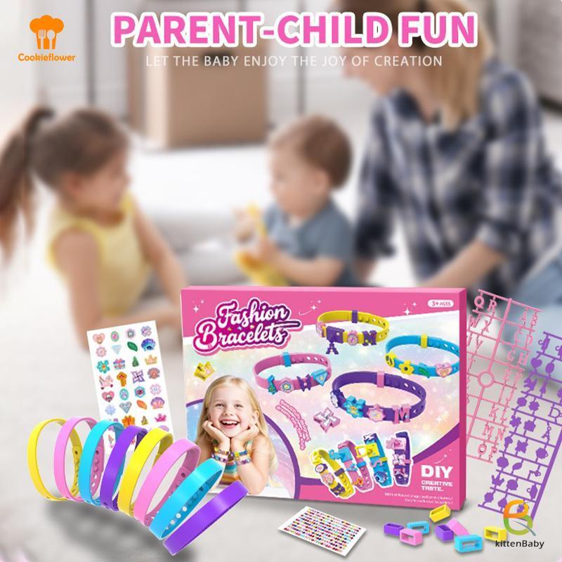 [Kitten-t] Bộ vòng tay tình bạn đính cườm chữ cái 26 bảng chữ cái dành cho trẻ em Bộ đồ trang sức giáo dục DIY cho các bữa tiệc quà tặng mới