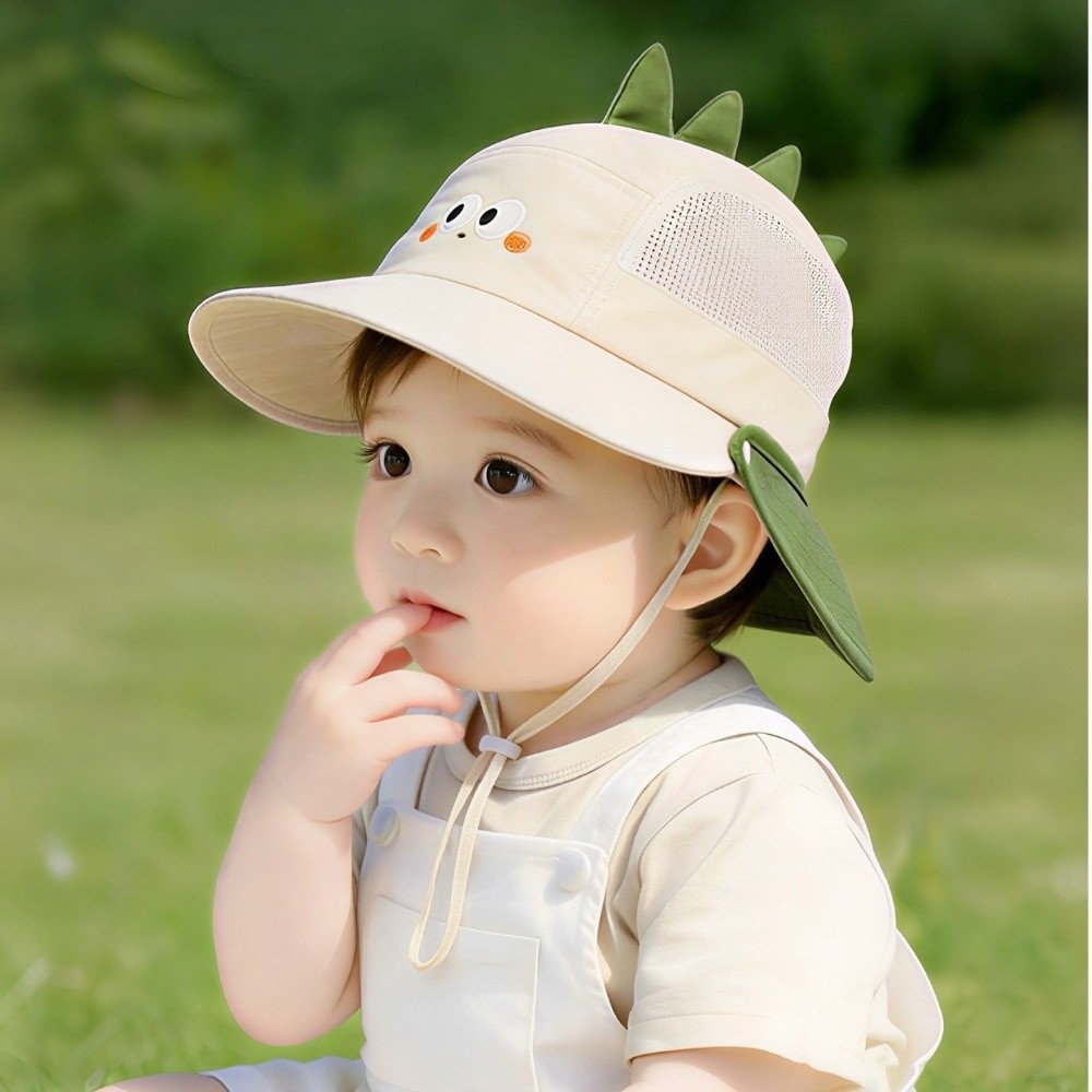Mũ câu cá trẻ em FANSIN, Mũ bé chống tia cực tím mỏng, Mũ chống nắng dễ thương có thể gập lại vành lớn Mũ ngư dân cho trẻ em