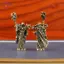 HFTOY 2 Cái / bộ Đồng Phù Thủy Tượng Vintage Huyền Bí Mage Tượng Để Trang Trí Bàn Làm Việc Fany Collector Kệ Sách Trang Trí​ ~