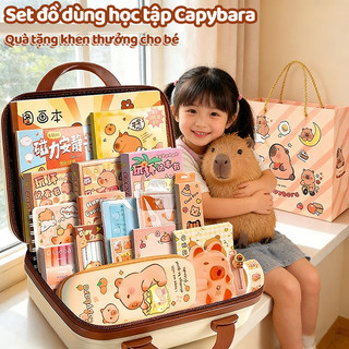 Bộ Dụng Cụ Học Tập Chất Lượng, Quốc Tế Thiếu Nhi 1/6, Túi Đựng Bút Capybara, Văn Phòng Phẩm Quà Tặng