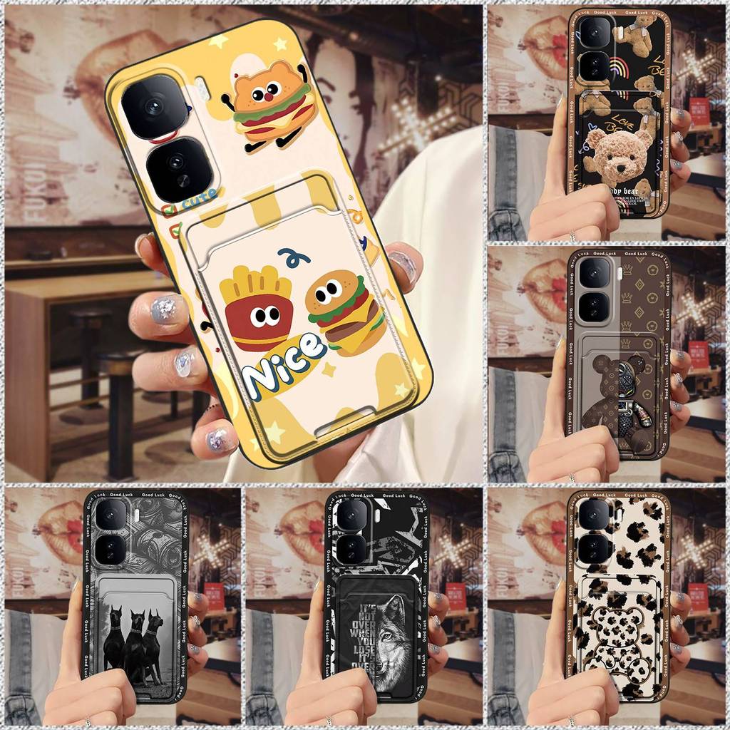 Ốp Lưng Chống Bụi Bẩn Ốp lưng VIVO IQOO Neo10 Trung Quốc / NEO10 Pro Vỏ Mềm Silicon Graffiti Thiết Kế Thời Trang Tay Thẻ Chống Thấm Nước Bọc Toàn Bộ TPU Chống Sốc Khe Cắm Thẻ Dễ Thương