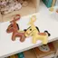 HFTOY Hoạt Hình Da PU Nâu Pony Quyến Rũ Móc Khóa Mặt Dây Chuyền Nữ Móc Khóa Túi Động Vật Dễ Thương Treo Phụ Kiện Trang Trí Quà Tặng Trang Trí ~