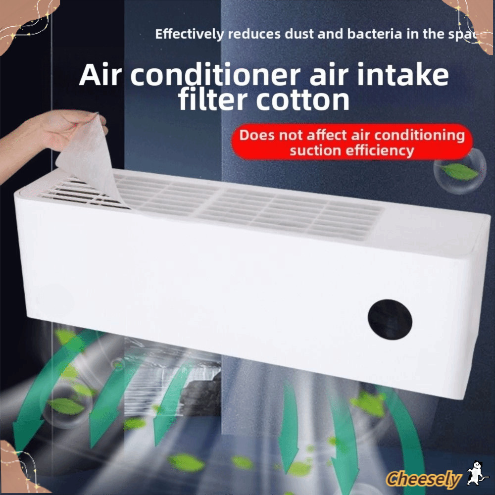 CHEESELY 5 đầu vào điều hòa không khí, Tấm lọc lọc không khí gia đình đa năng, Vỏ khử trùng Bộ lọc bông chống bụi cho nhiều thương hiệu