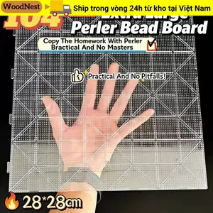 Gỗ Cầu Chì Hạt Pegboards, Thủ Công Handmade Trang Trí DIY Làm Xếp Hình Perler Hama Hạt, Sáng Tạo Chịu Nhiệt 52 * 52 Chân / 104x104 Chân Vuông 2.6mm Bảng Đậu Thủ Công