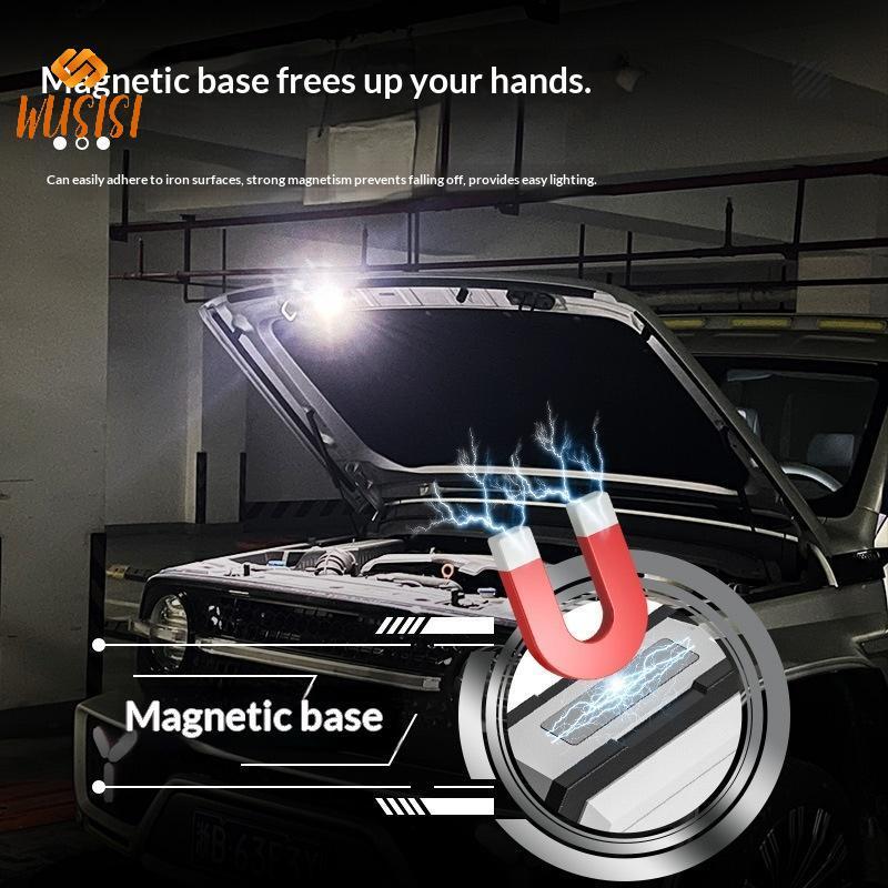 [WUSISI] Đèn móc khóa Mini cầm tay LED chống mất Đèn pin sáng cao Nguồn sáng kép Cắm trại ngoài trời Dụng cụ câu cá Đèn pin MỚI