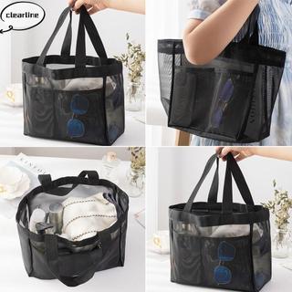 Túi đeo vai CLEARLINE, Túi lưới rỗng đi biển, Túi đựng đồ trang điểm trong suốt dung tích lớn đa chức năng Du lịch