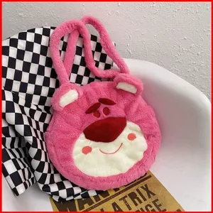 Lotso Gấu Dâu Túi Đeo Vai Nữ Sinh Viên Dung Tích Lớn Sang Trọng In Thời Trang Cá Tính Nữ Mang Theo