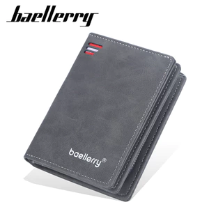 Ví ngắn nam Baellerry Ví đựng tiền xu nhiều thẻ có khóa kéo Ví da mờ260413
