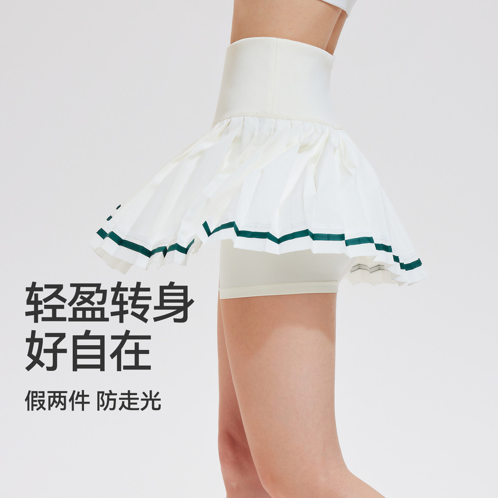 Váy thể thao nữ nhanh khô, thời trang cho tennis và yoga, lót cầu lông với thiết kế xếp ly.