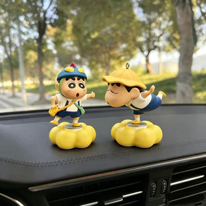 Phim hoạt hình Crayon Shin chan Xoay Glider Đồ trang trí ô tô, Trang trí bảng điều khiển trung tâm cửa sổ nội thất ô tô, Mô hình co giãn Anime cho trẻ em