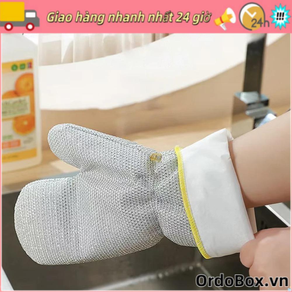 ORDOBOX Găng tay làm sạch công việc nhà, Găng tay rửa chén kéo dài làm sạch gia đình, Bàn chải bát chống thấm nước Găng tay bạc làm sạch dày