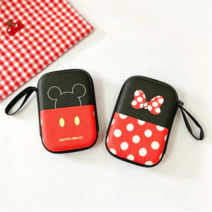 Túi đựng đồ du lịch di động Mickey dễ thương Túi đựng tai nghe, Cáp dữ liệu, Bộ sạc, Túi Powerbank Phụ kiện điện thoại