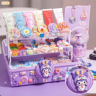 【BabyJoy】bộ kem goo diy đồ chơi thủ công giáo dục hộp lưu trữ 3d sticker kẹp tóc hạt trang trí