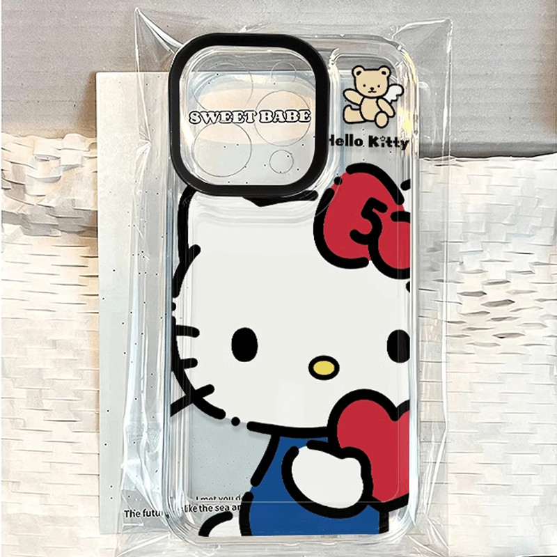 Ốp lưng Hello Cat iPhone họa tiết trong suốt tinh tế IP 7/8/X/XS/11/12/13/14/15/16/17/Plus/Pro/Max/Air