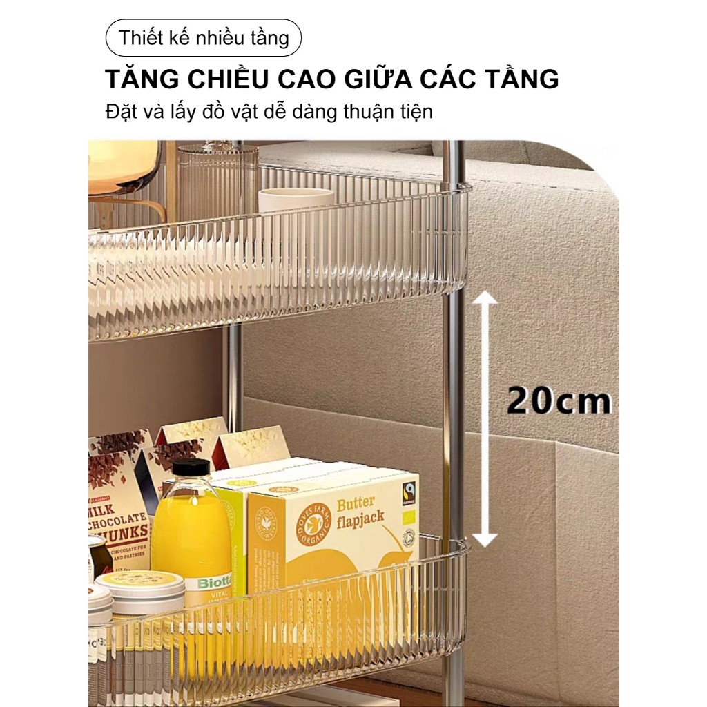 [Bồi thường 100% khi bị vỡ ] Xe Đẩy Spa Kệ Nhựa Trong Suốt Có Bánh Xe Đa Năng Kệ Để Đồ Trong Suốt