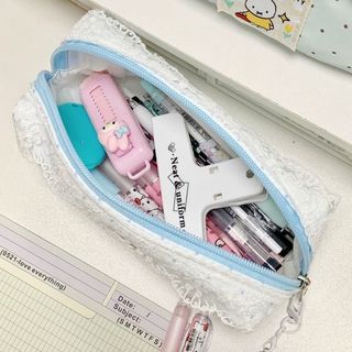 Giá Trị Cao Tươi Đơn Giản Sinh Viên Văn Phòng Phẩm Túi Bảo Quản Ren Miffy Thỏ Chấm Bi Hộp Đựng Bút Chì Dung Tích Lớn Niche-       20260417