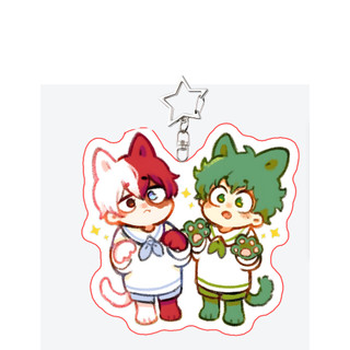 Bakudeku My Hero Academia Tododeku Keychain Q Version Lovely Couple Fan Gift Bag Charms Key Chain Pendant