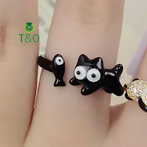 Nhẫn mèo dễ thương cho nữ - Hoạt hình đáng yêu, cặp đôi ngọt ngào mới