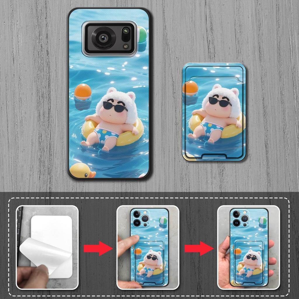 Ốp Điện Thoại Chống Thấm Nước Chống Bụi Cho Sharp Aquos R6 / SH-51B / P6 / R6G TPU Chống Bụi Bẩn Khe Cắm Thẻ Bảo Vệ Ốp Lưng Silicon Túi Đựng Thẻ Tay Áo Chống Va Đập Dễ Thương