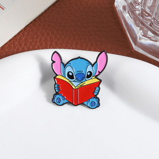 Lilo Stitch Sách Đọc & Huy Hiệu Kim Loại Dễ Thương, Phù Hợp Làm Quà Tặng Cho Bạn Bè