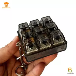 4 / 9 Phím Bàn Phím Cơ Máy Kiểm Tra Trục Bàn Phím LED Chìa Khóa Giảm Căng Thẳng DIY Nút Keycap Móc Khóa Đồ Chơi Quà Tặng Mới