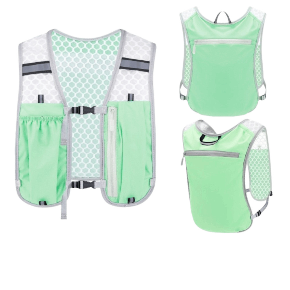 Áo Vest Chạy Bộ ESSENCEH - Nylon Chống Nước, Phản Quang, Có Hộp Để Điện Thoại và Bình Nước